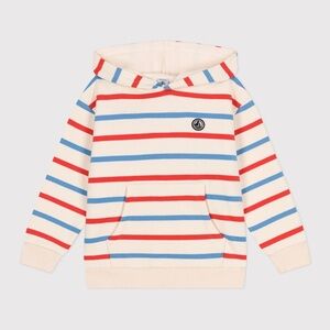 Petit Bateau Striped Hoodie - Red, Blue, White size 6